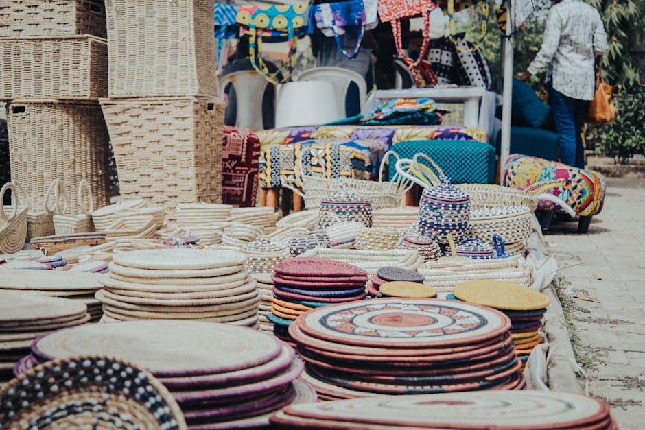 Mercatino artigianale con prodotti locali